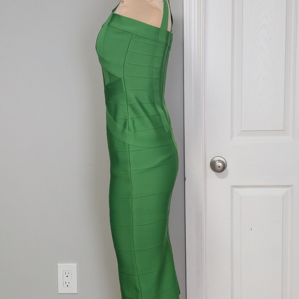 No Brand Emerald Green Bodycon Bandage Dress - Size S - Picture 2 of 5